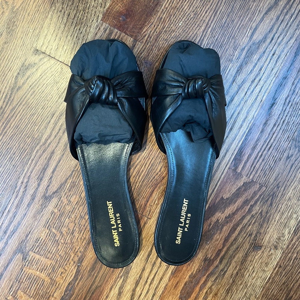 SOLD Saint Laurent Power Knot Slides 41.5